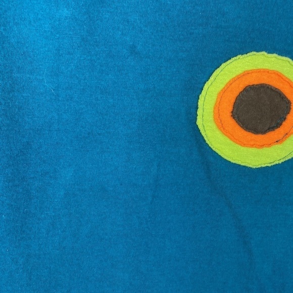 Fuchhi 💯 Cotton Blue Tunic With Zippers & Circular Print Details- Size Med - Picture 6 of 10